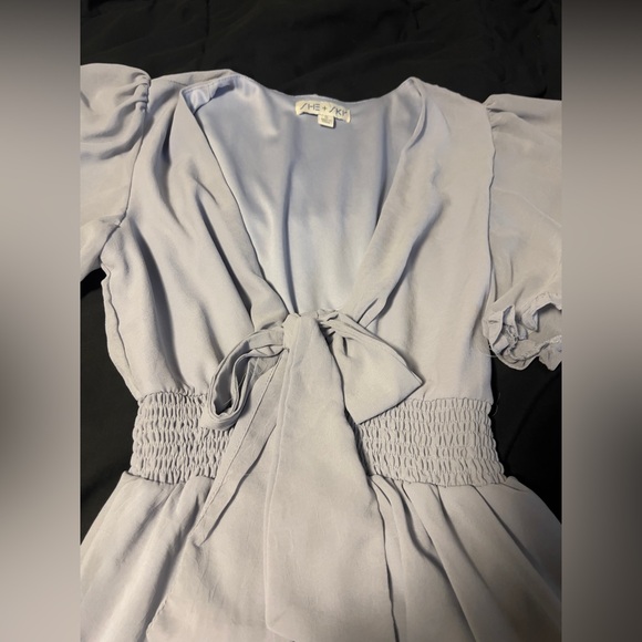 Blue She + Sky Soft Satin Dress - Picture 3 of 5